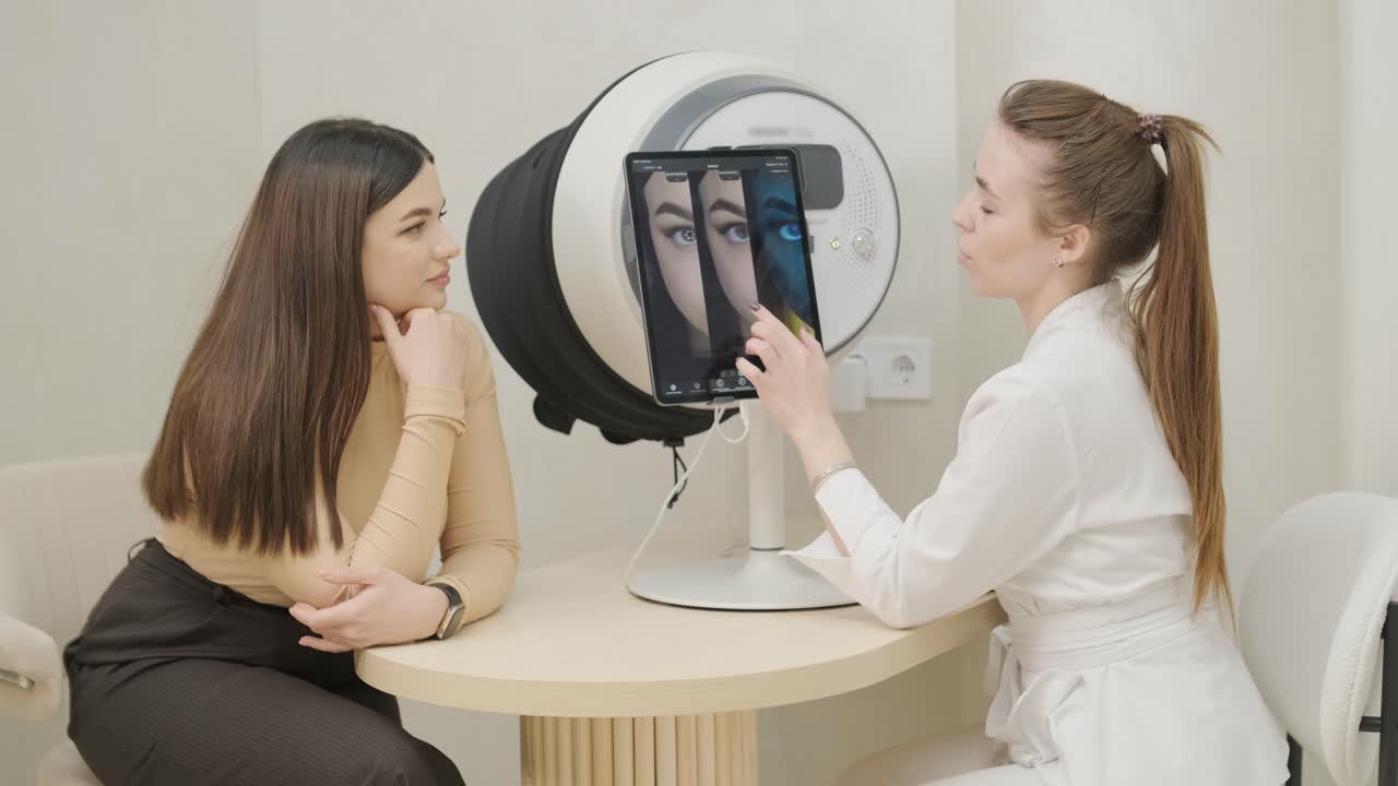 un sistema de imágenes faciales de análisis digital inteligente de la piel para salones de belleza