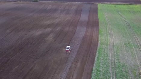 Tractor-Plowing-Aerial-Shot