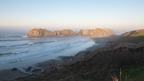 4k-Timelapse-Elefante-Cabeza-Roca-Formación-Oregon-Costa