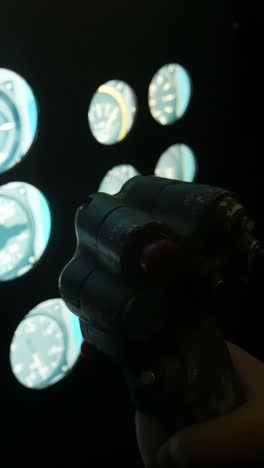 detail on the interior cockpit. blue technical colored.