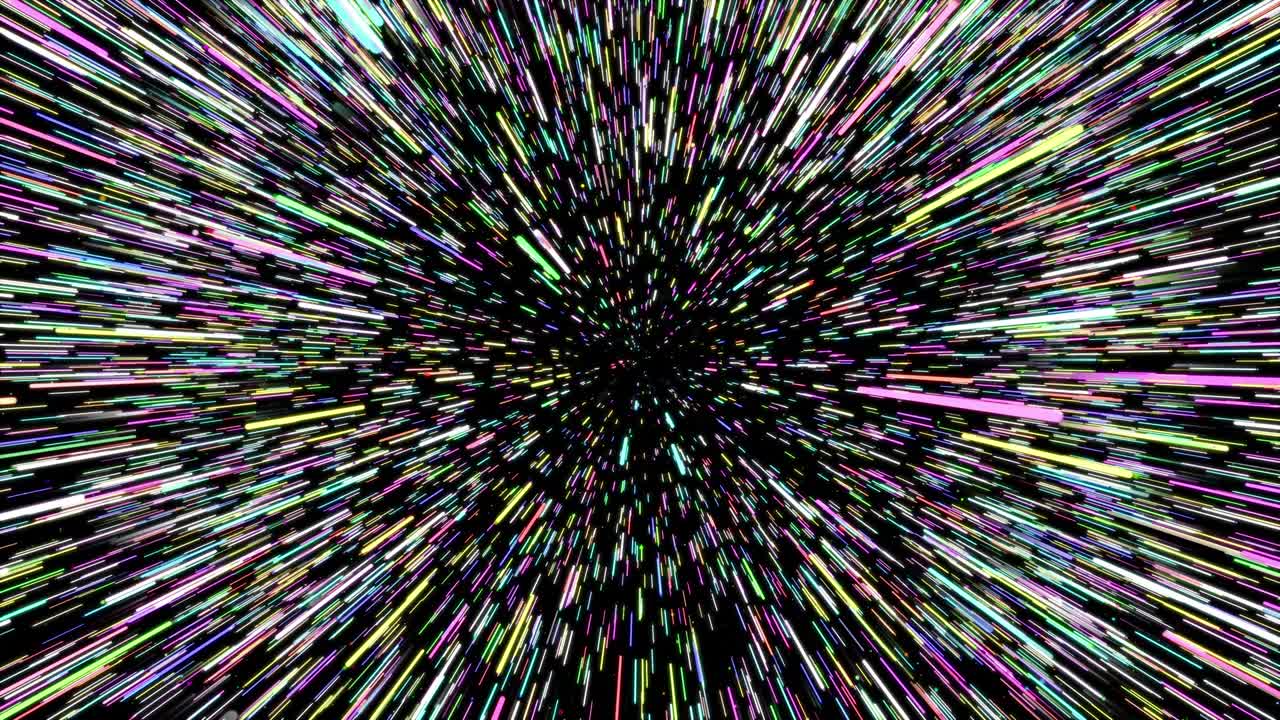 las estrellas de velocidad de deformación espacial a través de la galaxia 4k