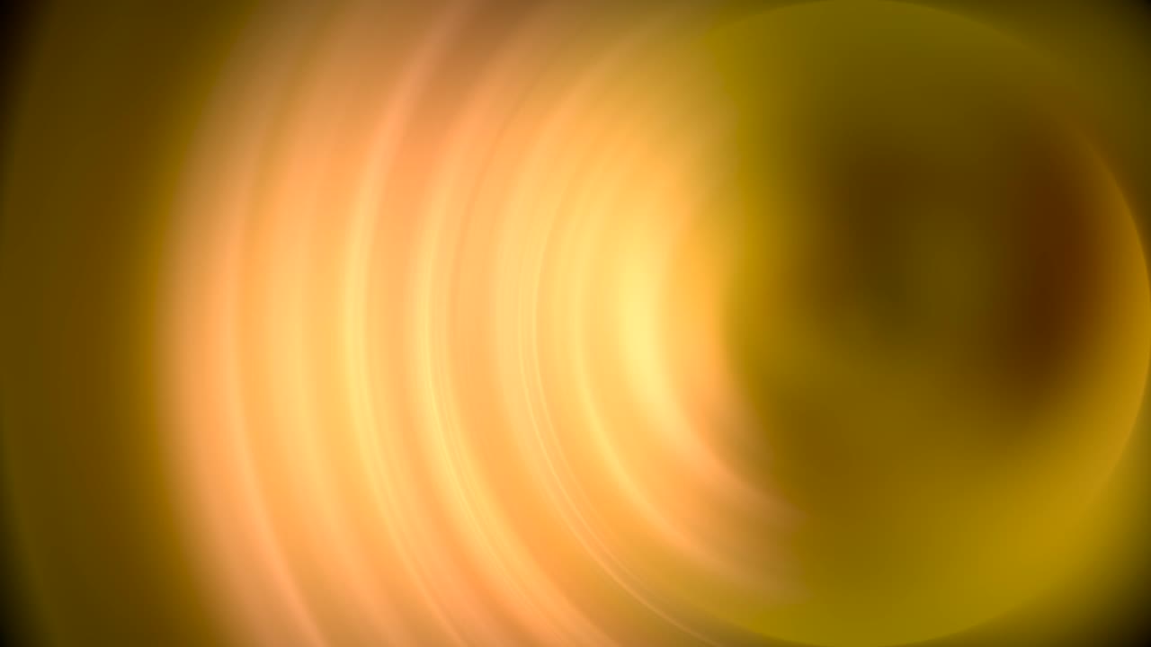 vídeo en fondo marrón y dorado con espirales y movimiento redondo de círculos amarillos y blancos girando alrededor del fondo