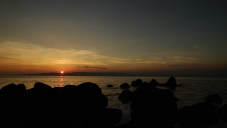 golden hour sunset taken in the philippines during low tide