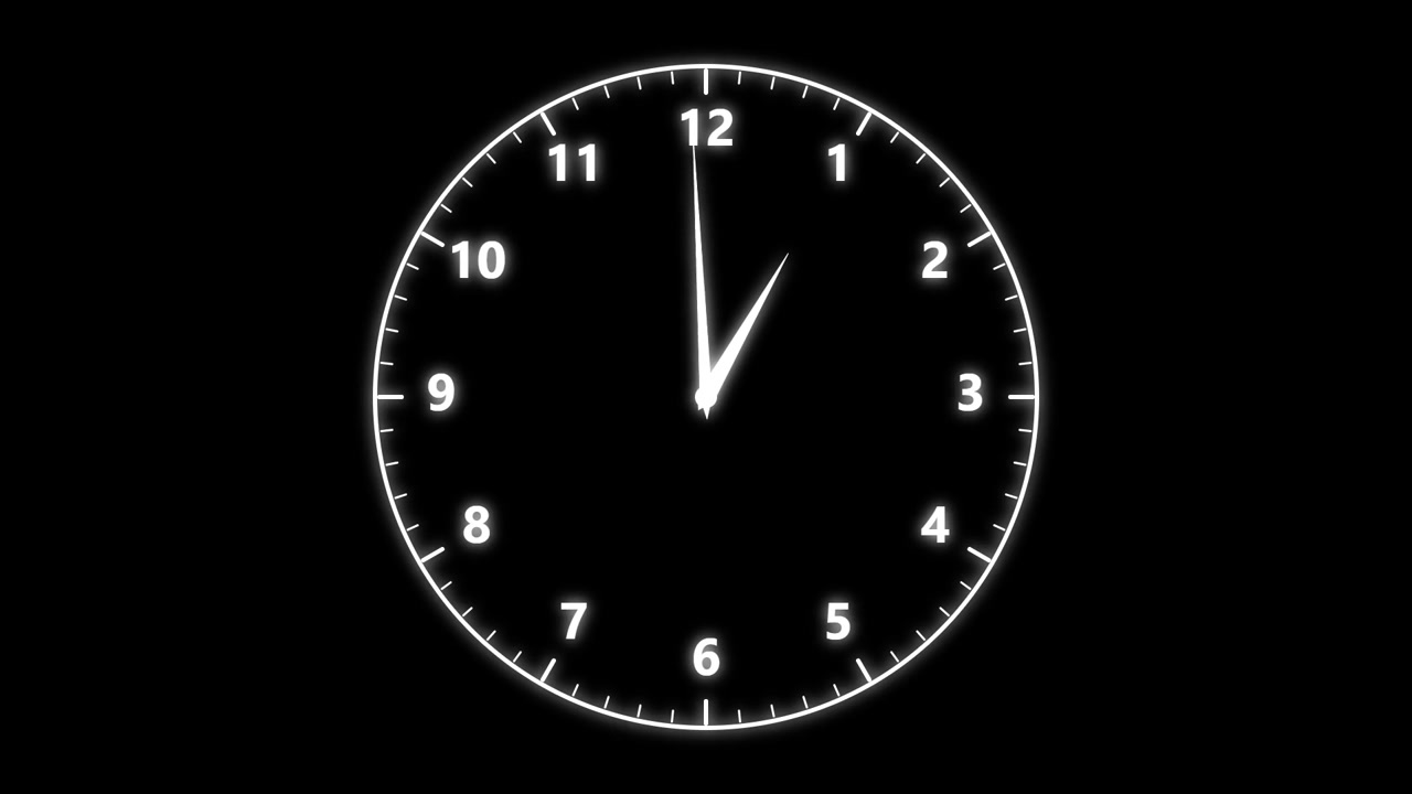 Analog Clock Face Showing Time Passing Rapidly