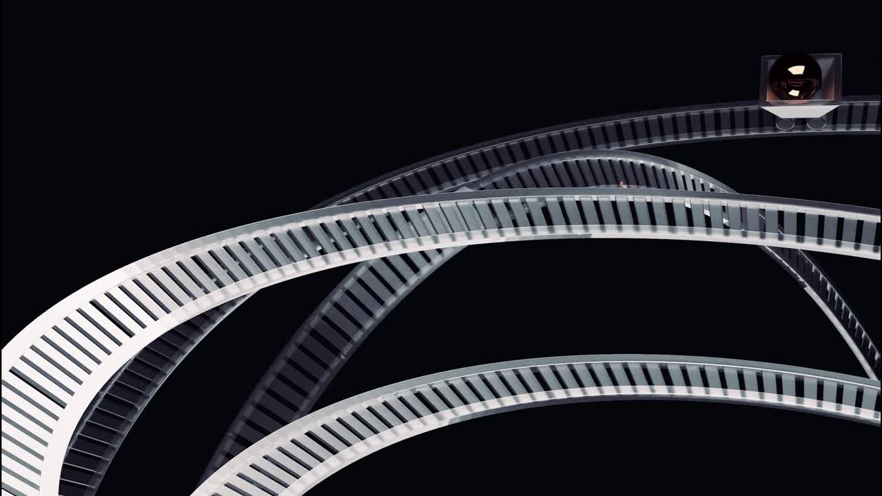 추상적인 롤러코스터 트랙 디자인