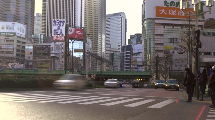 Timelapse of a Pedestrian Crossing in Tokyo