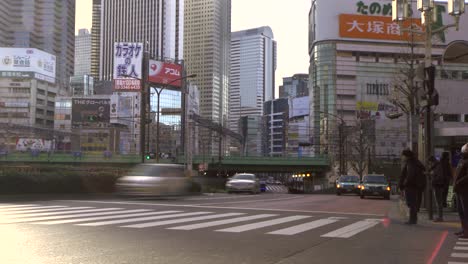 東京の横断歩道のタイムラプス