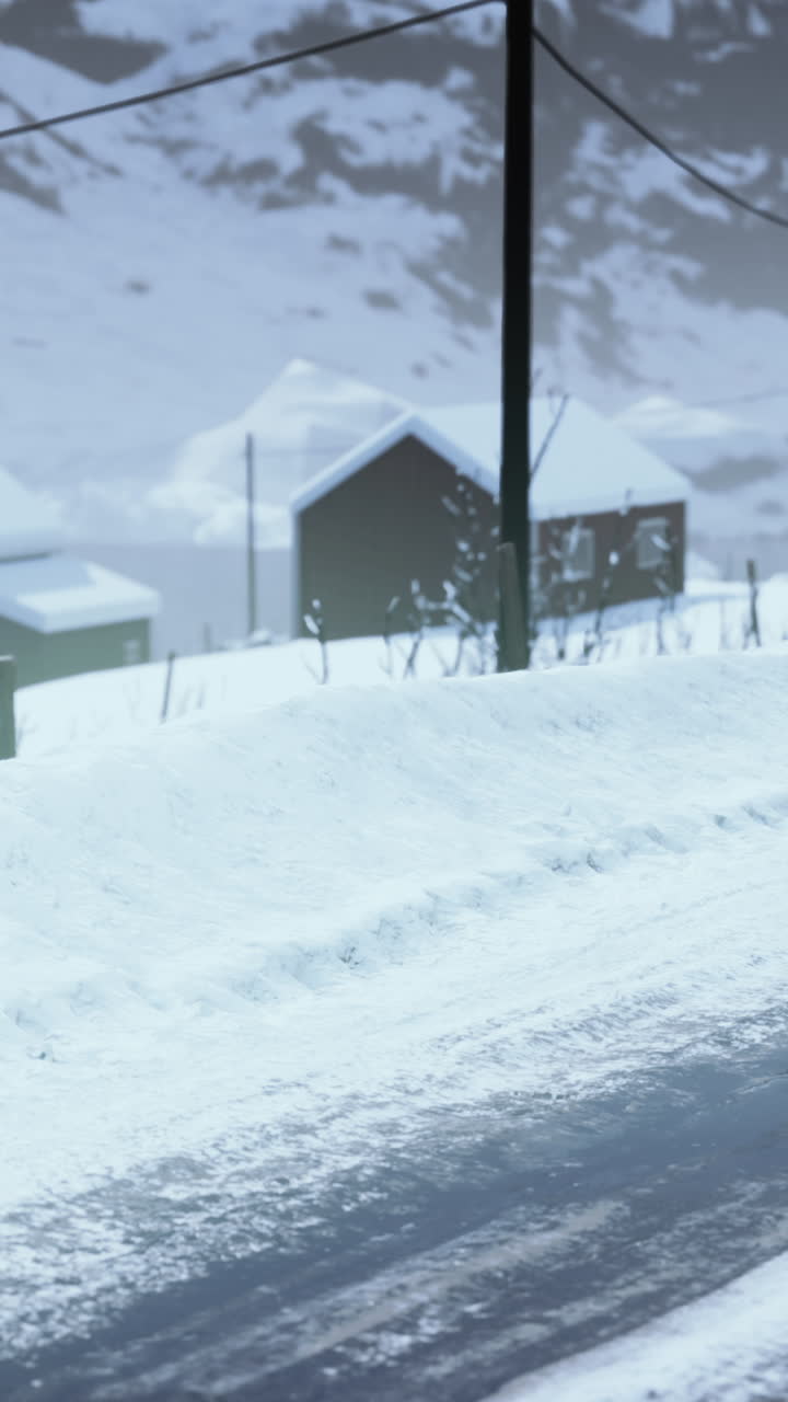 눈 인 마을 풍경