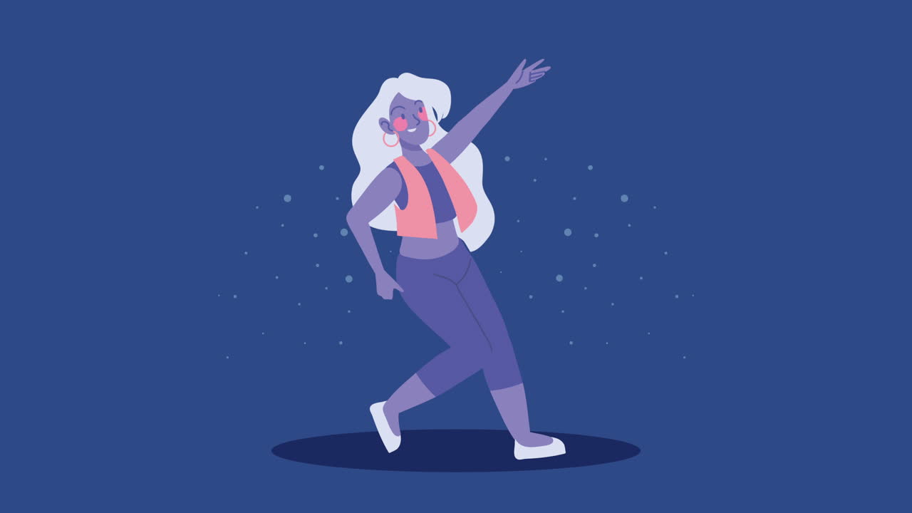 ilustración de mujer bailando