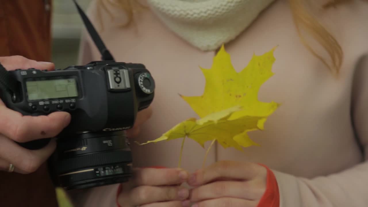 Autumn Photography with a Camera and Leaves