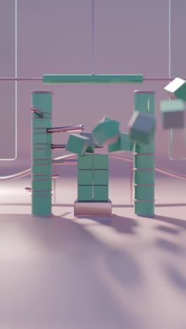 rendering 3d minimalista y abstracto