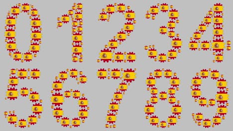 Spanish numbers set