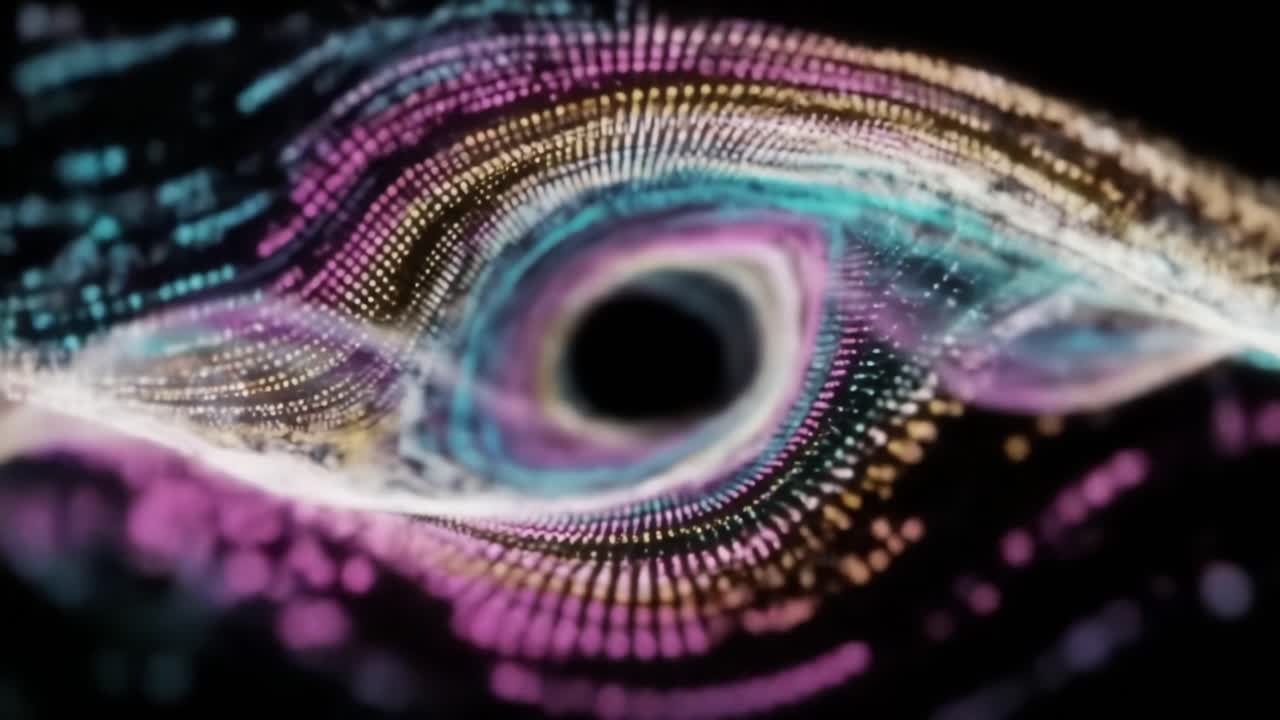 Visual Representation of Hypnotic Waves: Capturing the Flow of Colorful Patterns and Light in an Enigmatic Space of Motion and Energy