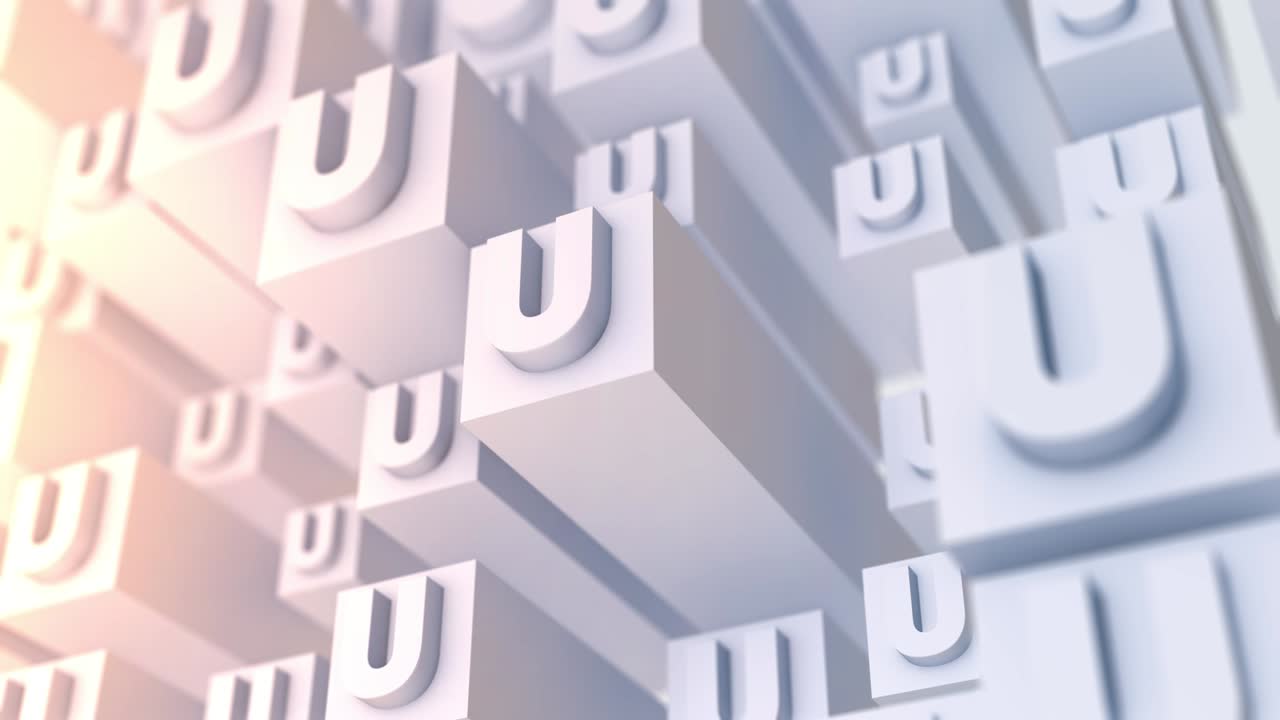 Letter U background (loopable)