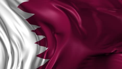 beautiful 3d animation of qatar flag in loop mode