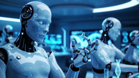 intricate robotics: a reflective glimpse into advanced robotic technology and its role in modern science and innovation