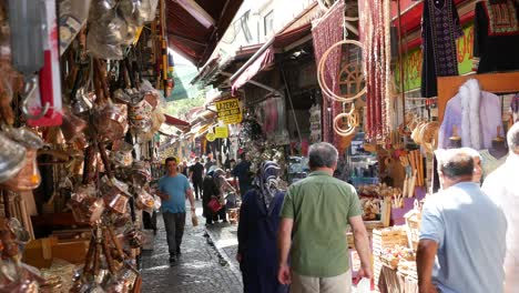 crowded street market in istanbul