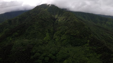 green mountain landscape with clouds