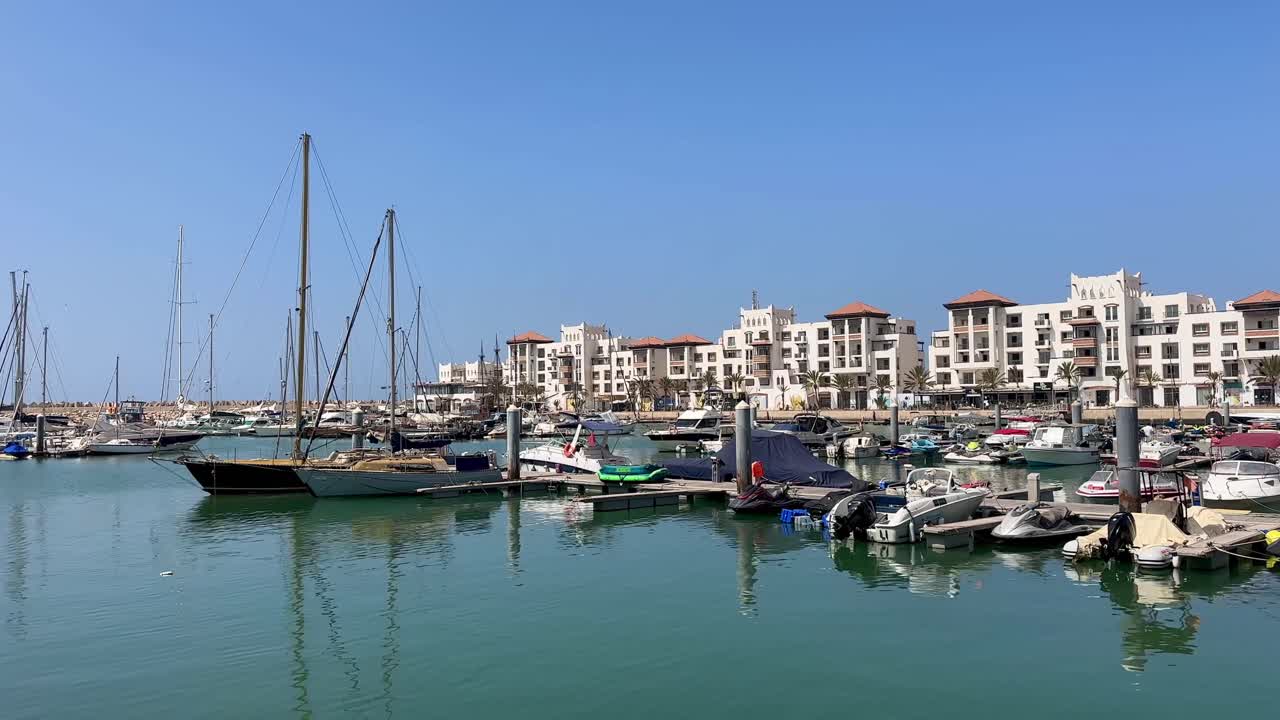 Marina with Boats and Buildings