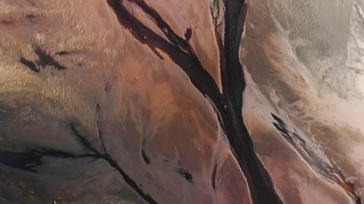 Drone close-up shot of Vik in Iceland