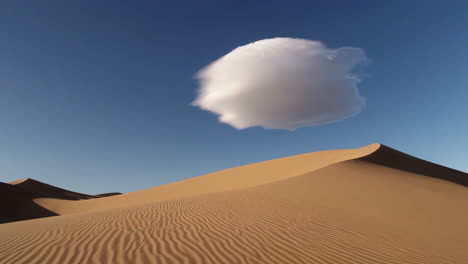 surreal desert landscape with floating cloud