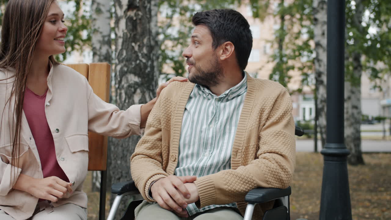 Couple in a Park - Support and Connection
