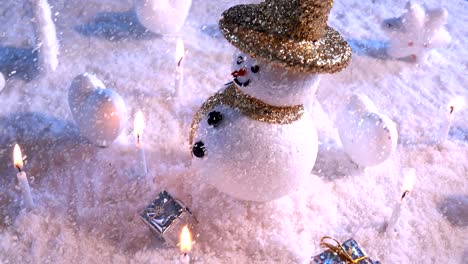 snow man on snow for new year or christmas holiday international.