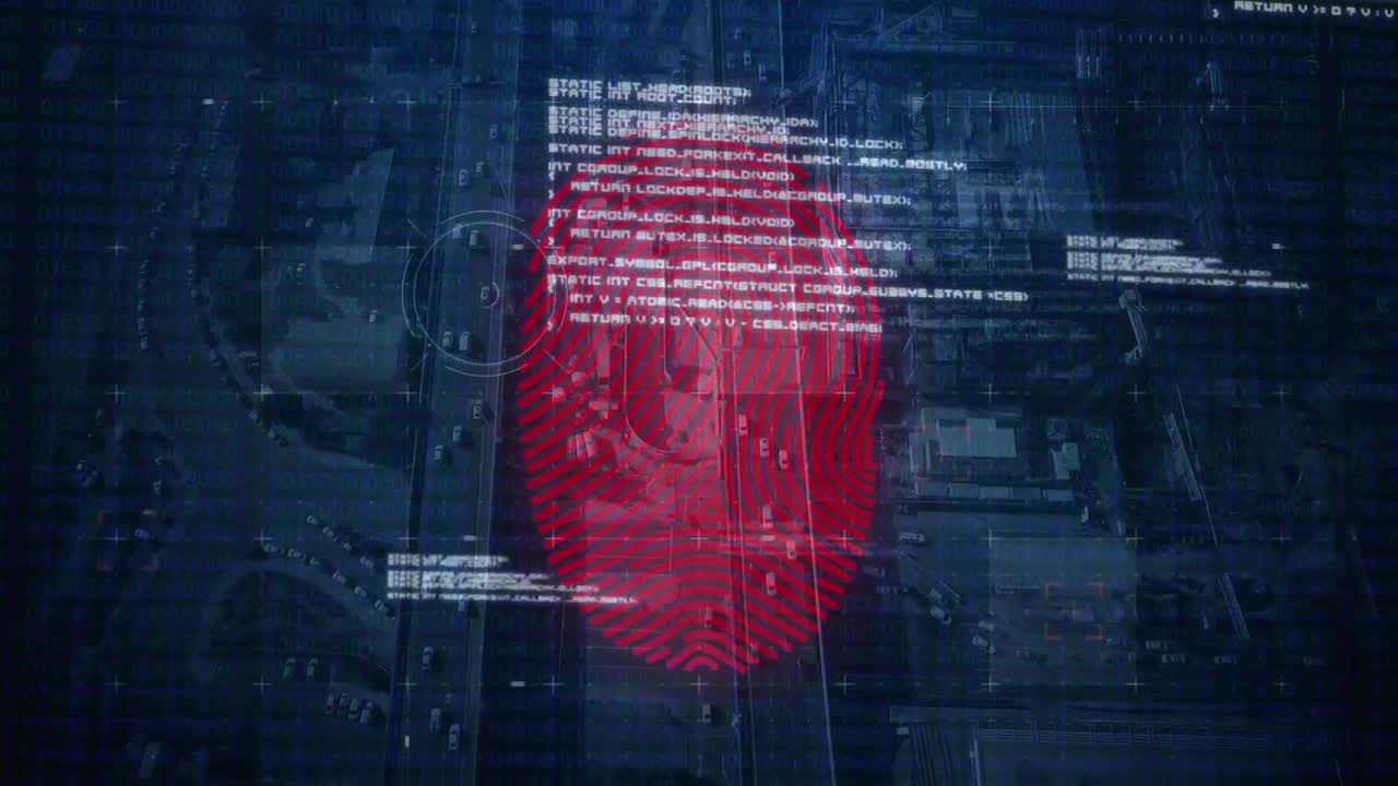 Scanning fingerprint and data processing against city street