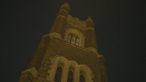 torre de la iglesia de caballería, noche, filadelfia occidental
