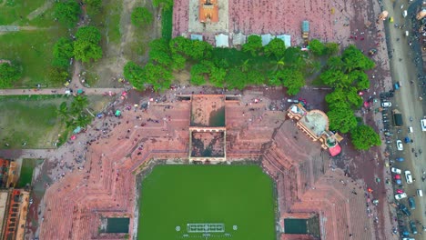 husainabad clock tower and bada imambara india architecture view from drone