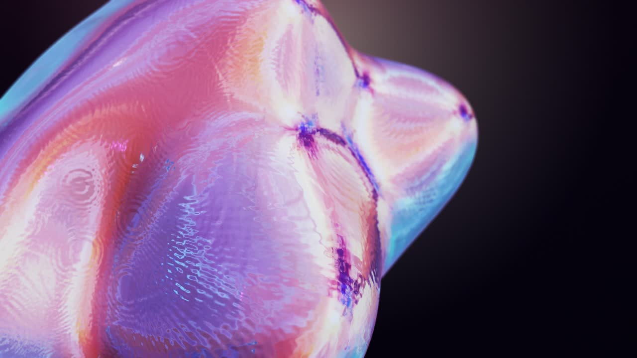 어두운 배경 에 있는 다채로운 거품 구 - 애니메이션