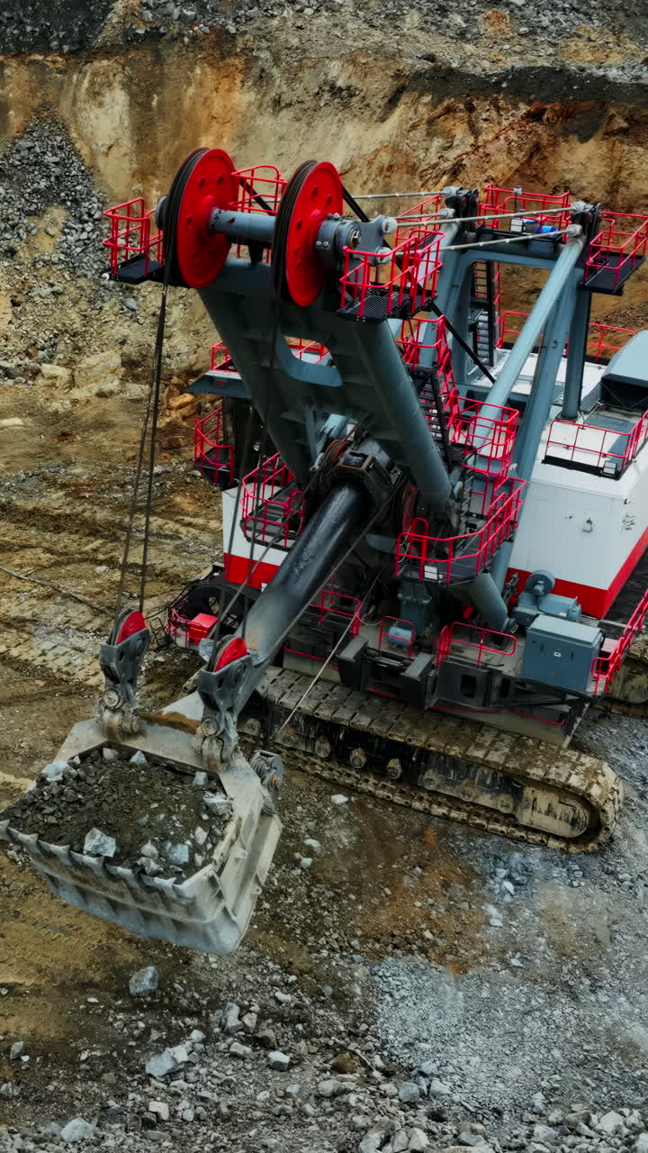 Excavator in a Mining Quarry