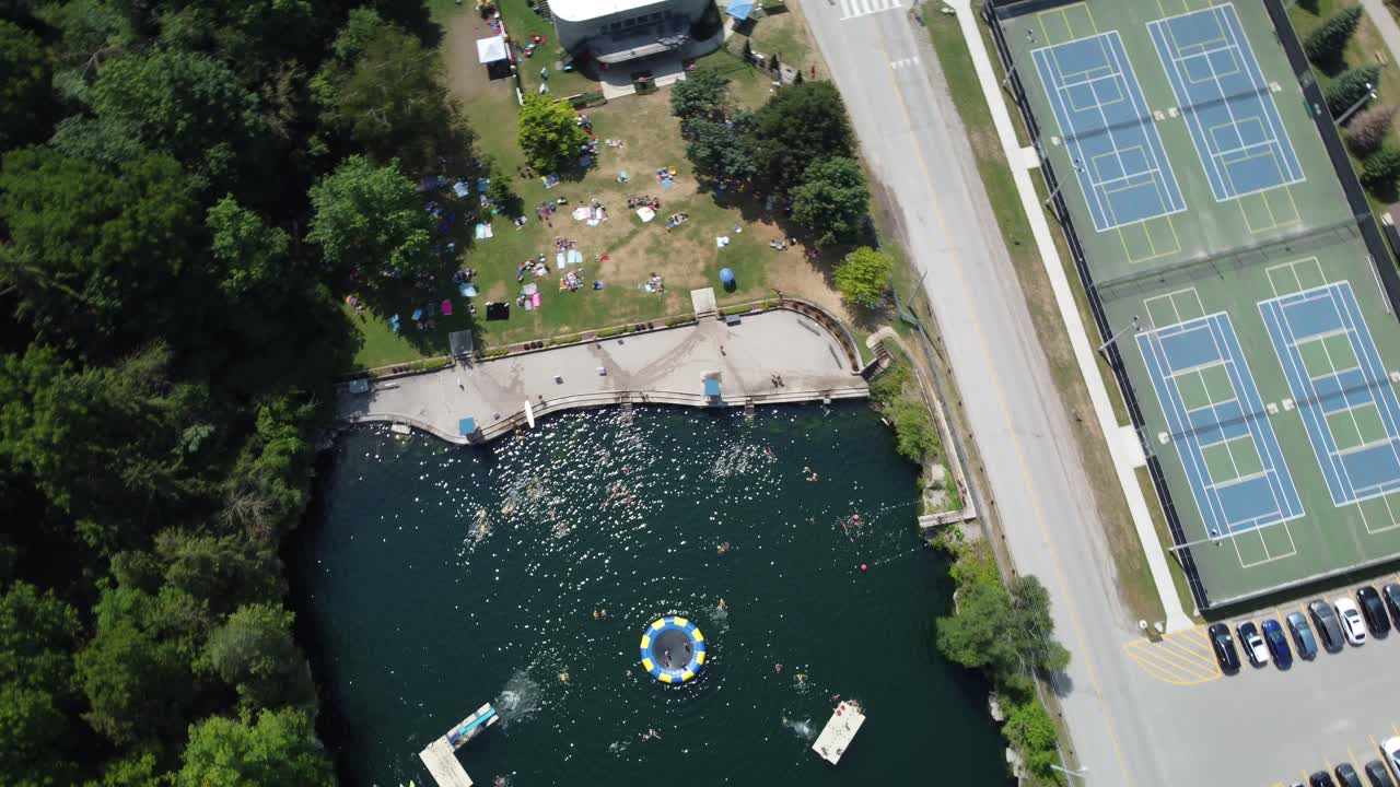 Aerial View of St. Marys Quarry Ontario in Stunning Clarity