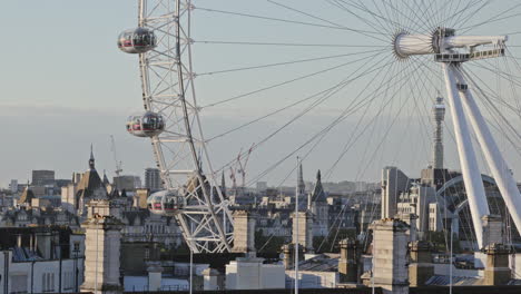 el ojo de londres y el horizonte, londres, inglaterra