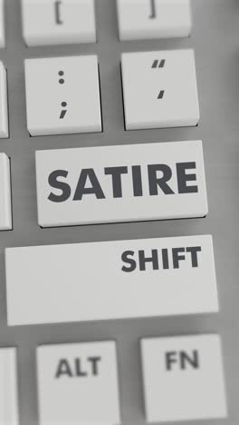 satire button pressing on keyboard vertical video