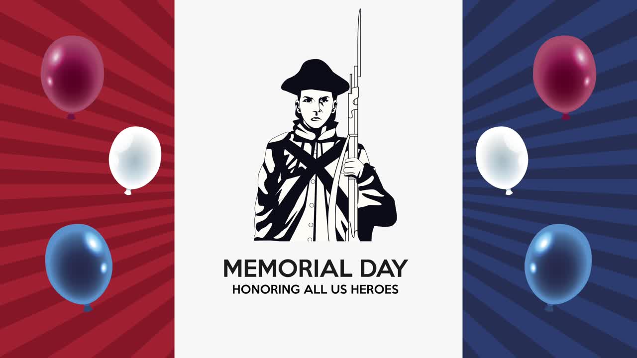 헬 풍선과 발의 군인과 함께 축하 기념일 글자