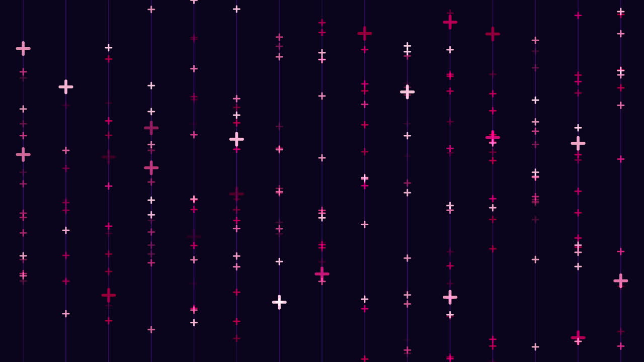 An aesthetic composition of pink stars on a black backdrop forms a unique and striking diagonal pattern. The stars are oriented in different directions