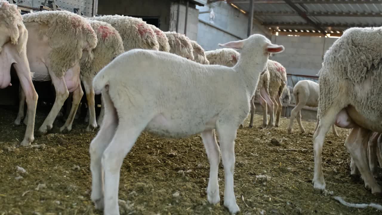 ovejas en una granja de rebaños