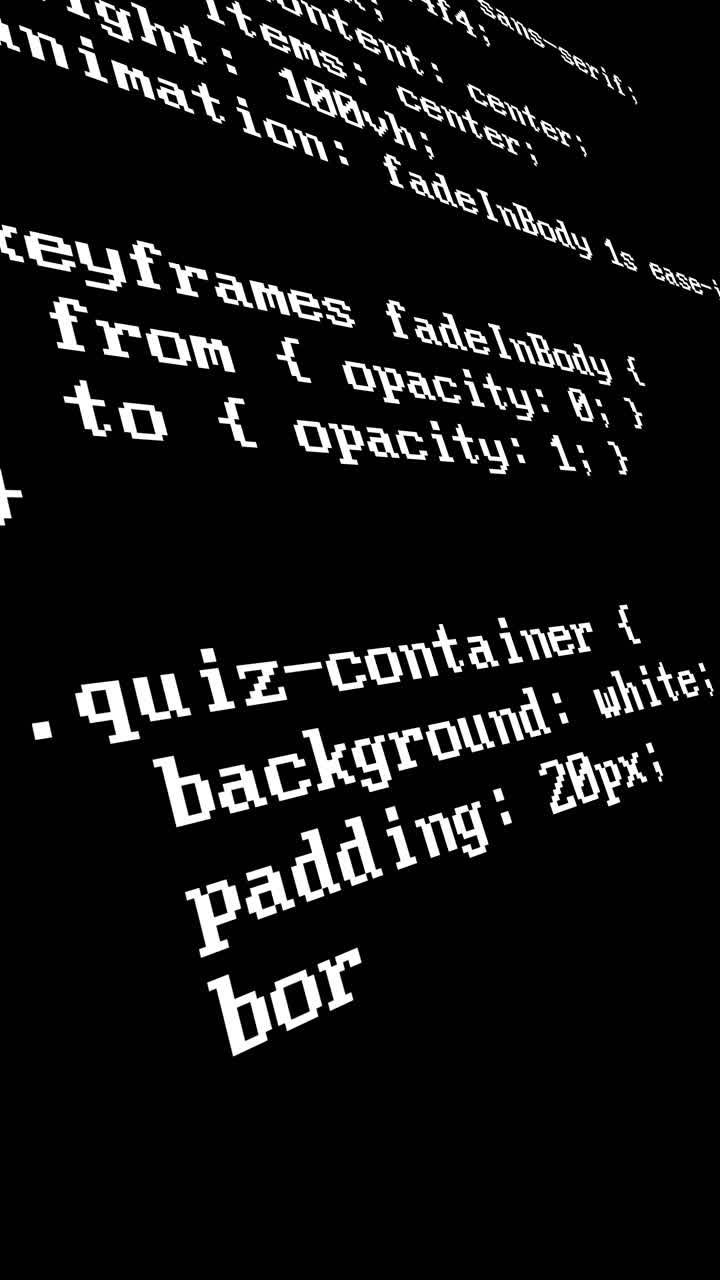 Dynamic computer program code text appear on user interface display VERTICAL