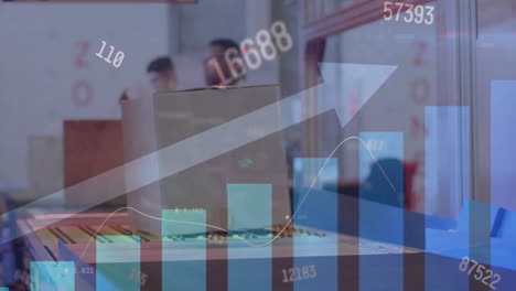 Animation-Von-Statistikdiagrammen-über-Verschiedene-Arbeiter-Im-Lager