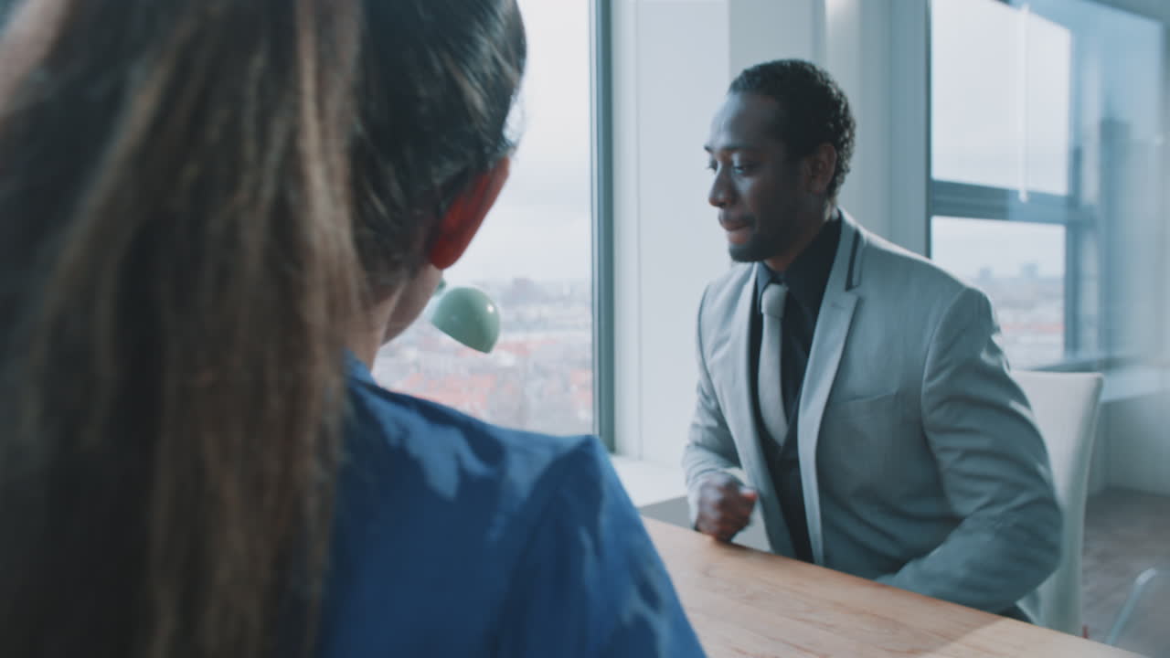 Business Meeting in Modern Office