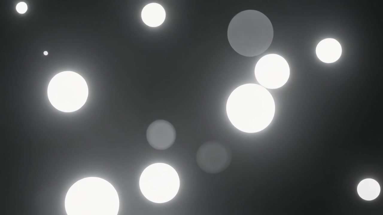 Fondo abstracto con círculos bokeh blancos brillantes flotantes