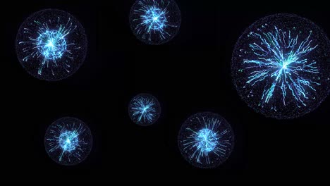 esferas brillantes abstractas