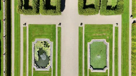 castle of freÿr garden 4k drone footage high angle