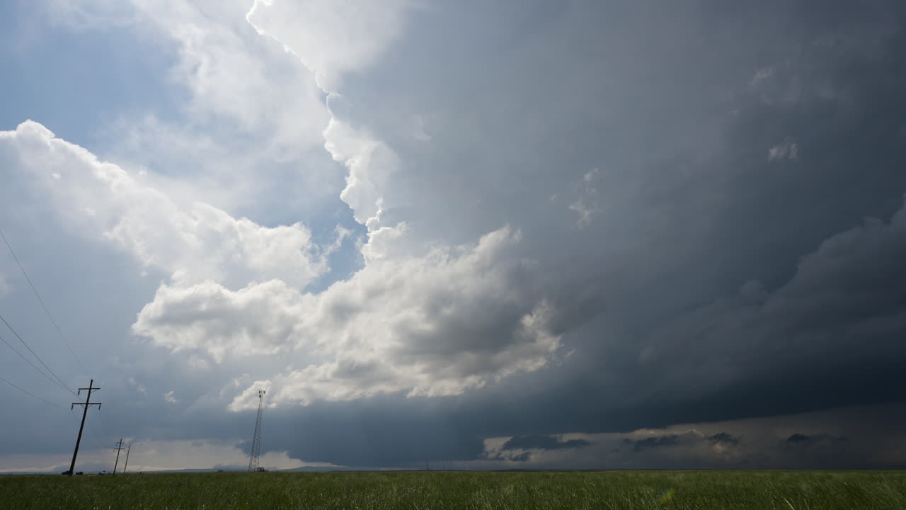Time Lapse Of Storm Moving Overhead Turning Sky Dark And Threatening