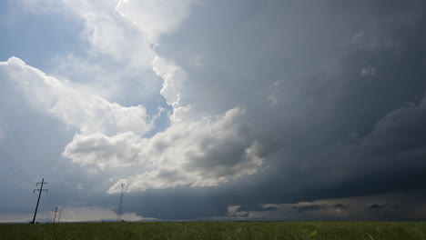 time lapse of storm moving overhead turning sky dark and threatening