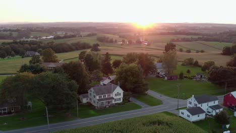 summer sunrise, sunset in rural american countryside