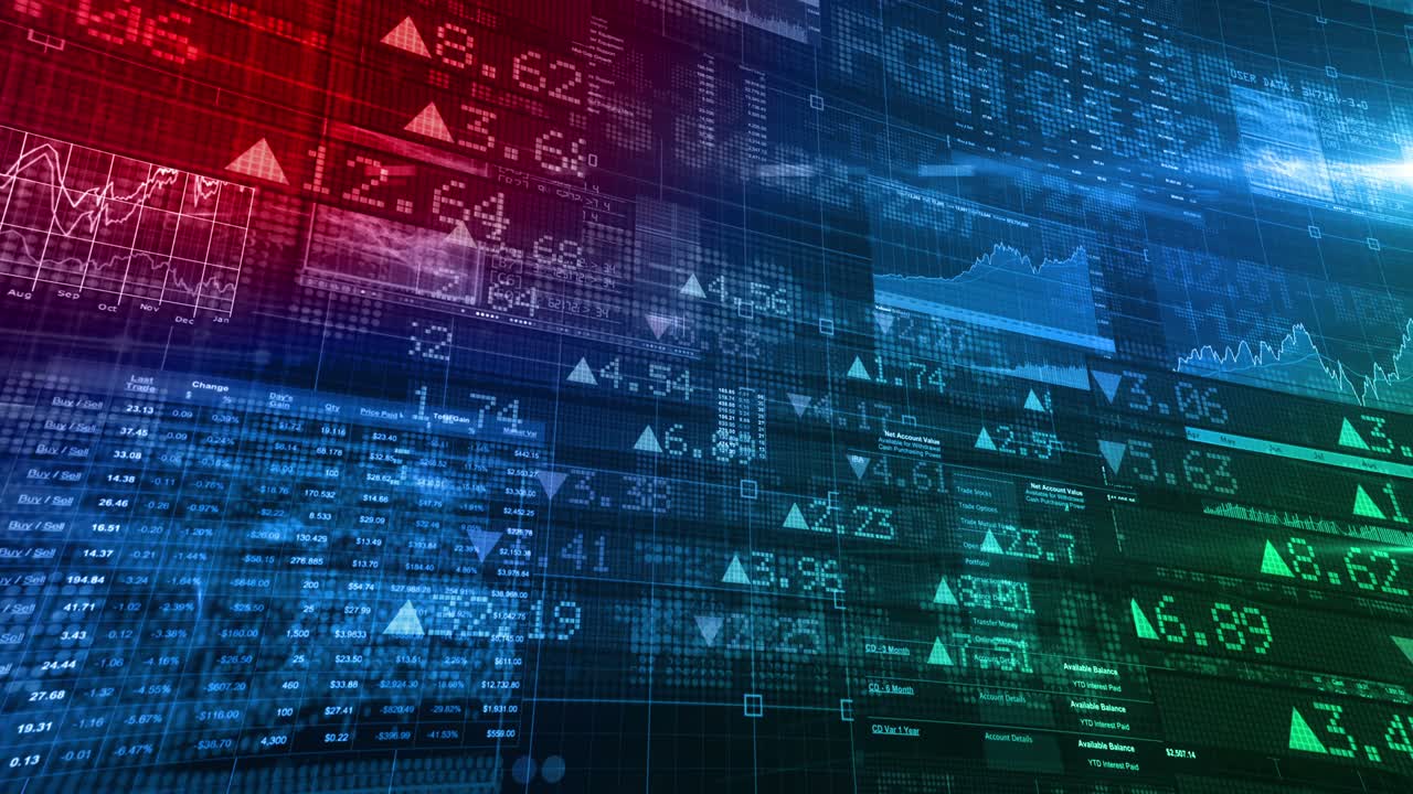 indicadores bursátiles - fondo de visualización de datos digitales