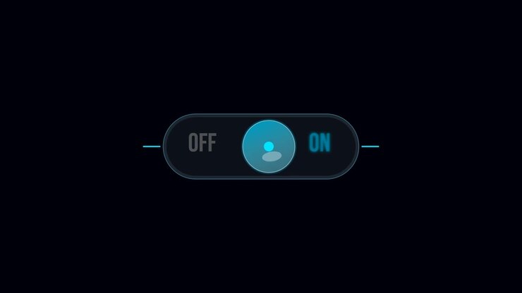 Interruttore digitale che si sposta tra le posizioni Off e On