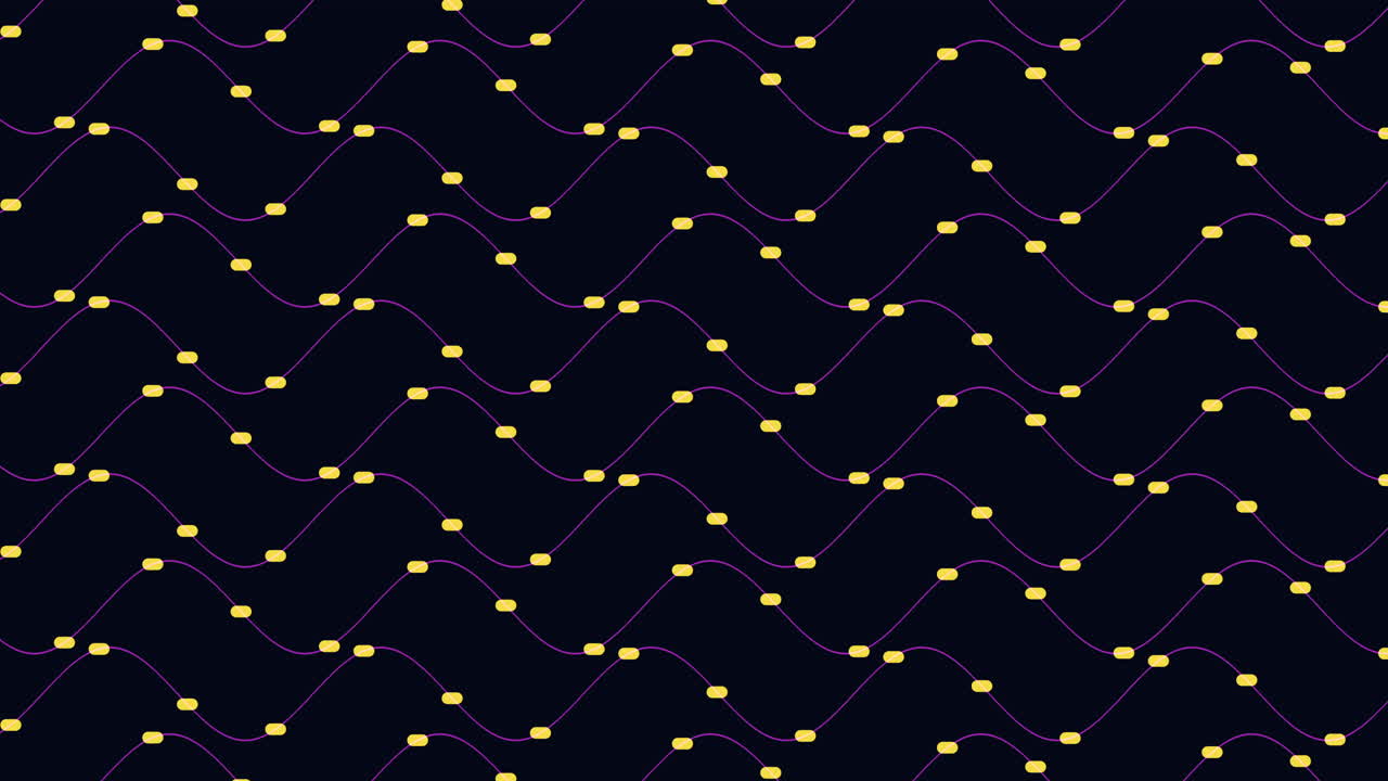 Waves pattern with neon shapes on black gradient 1